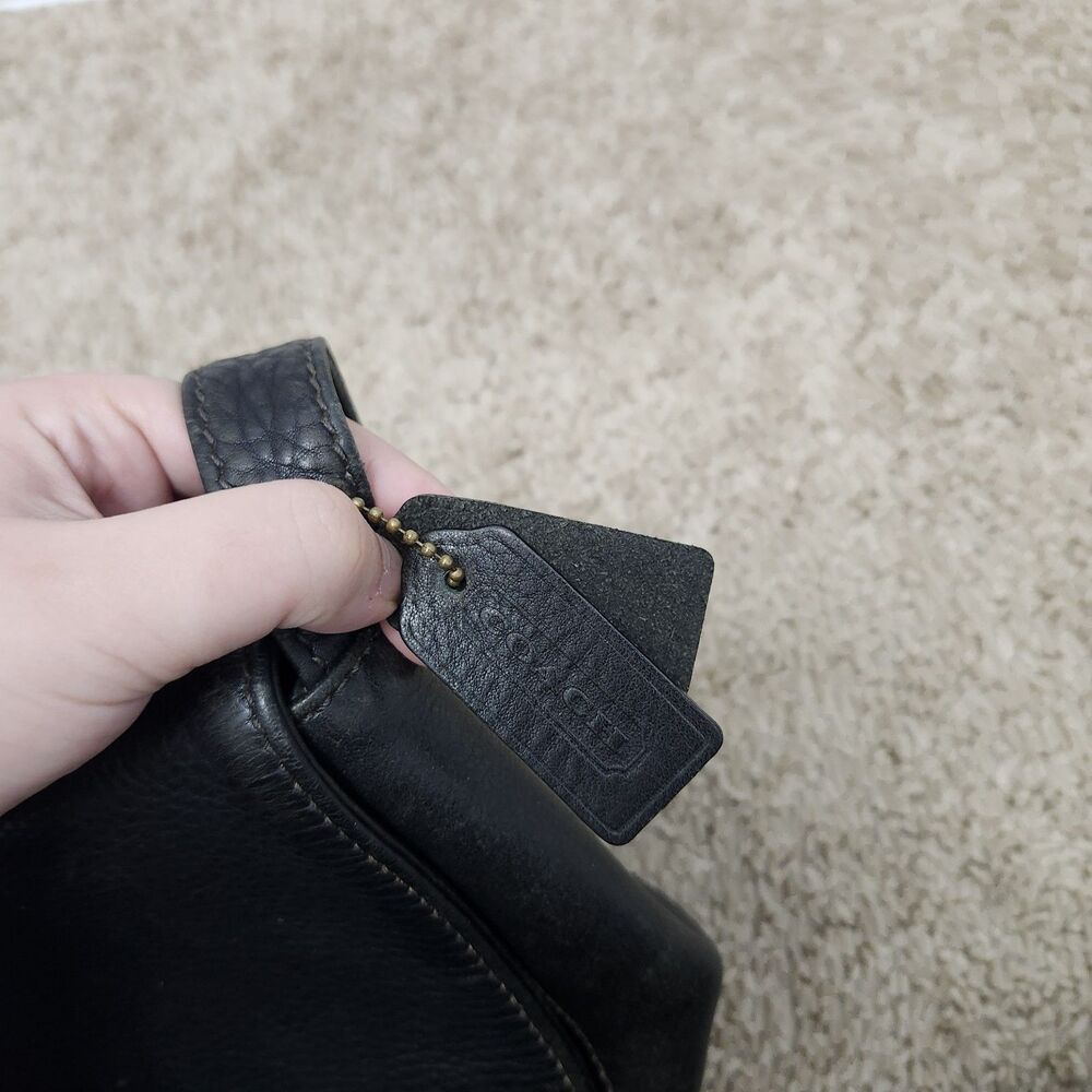 Coach 4929 Black Pebbled Leather Messenger Cross Body Handbag Adjustable Strap - Picture 10 of 16